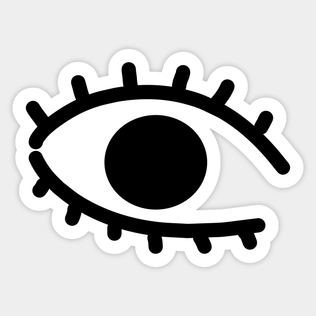Big black eye Eye Sticker TeePublic